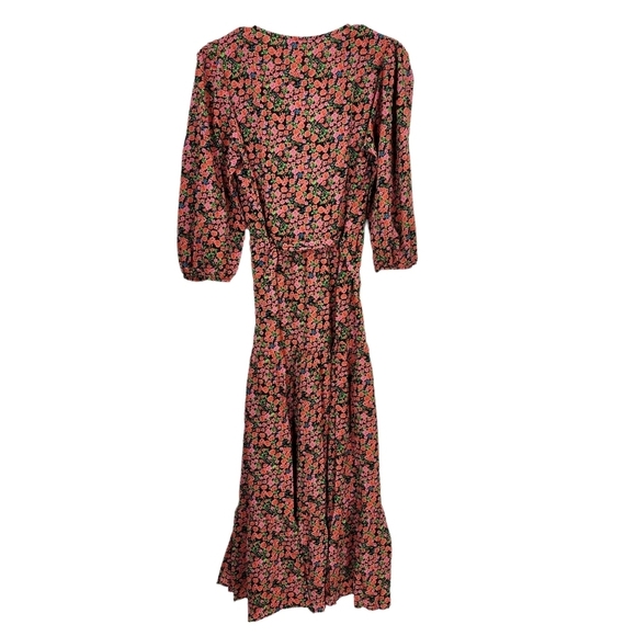 Glamorous Women's in Rose Floral Maxi Tiered Wrap Dress - Picture 4 of 9